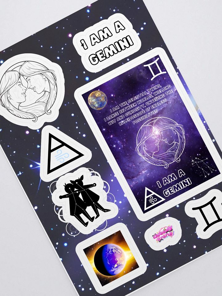 I am a Gemini Sticker Sheet product image (1)