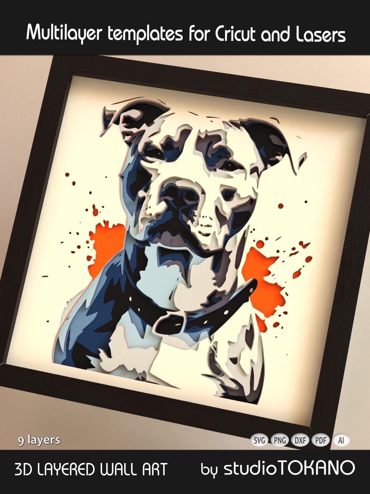 Pitbull Dog 3D Multilayer product image (3)