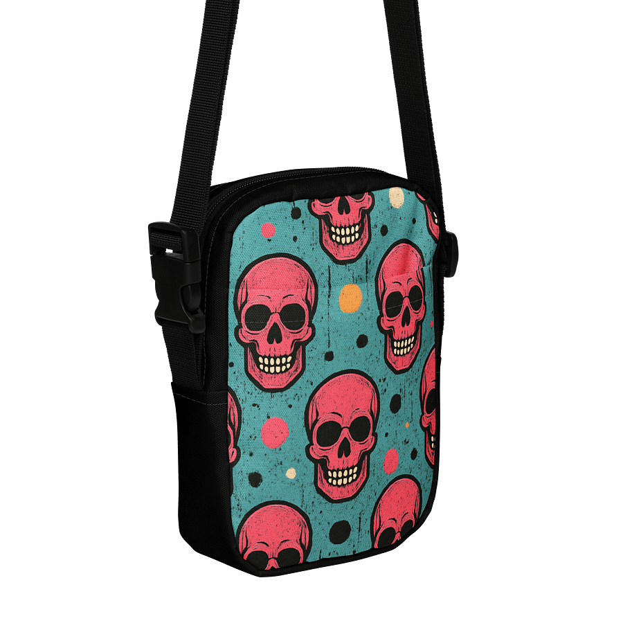 Pink Skulls Paint Neon Graffiti Pop Art - Utility Croosbody Bag product image (1)