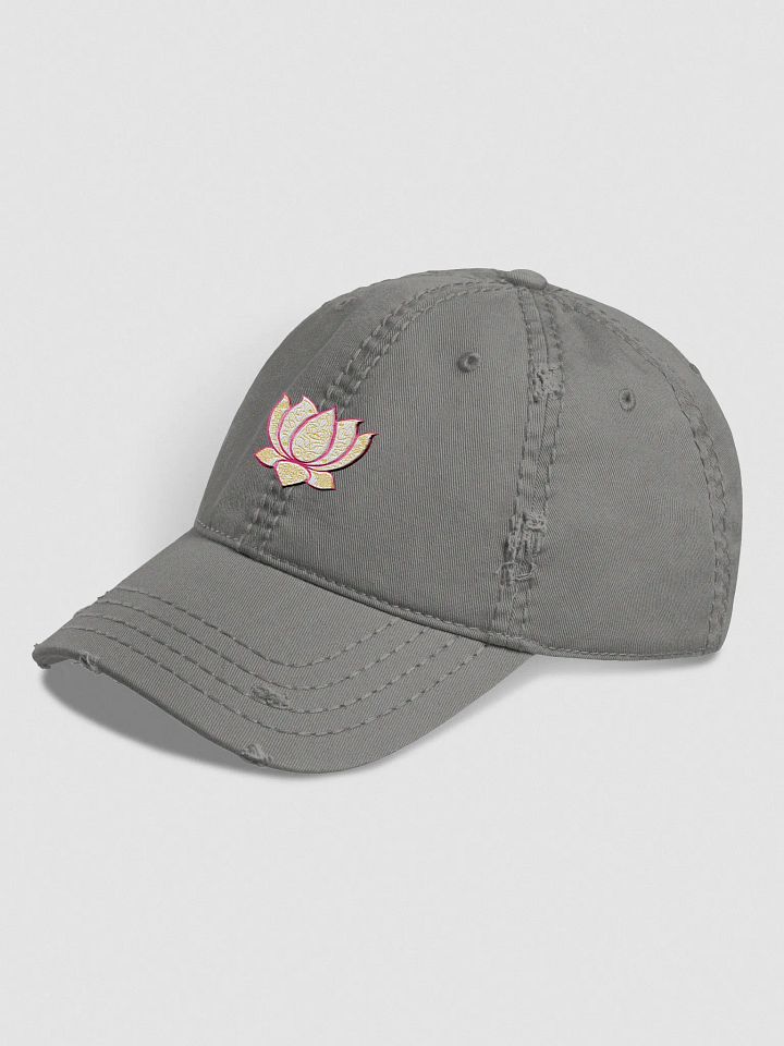 Golden Lotus Distressed Dad Hat product image (2)
