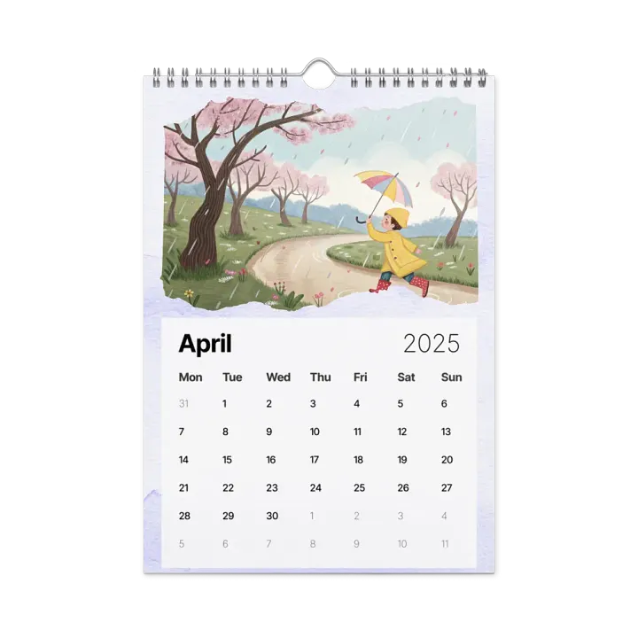 WATERCOLOR SEASONAL SCENES WALL CALENDAR 2025 product image (1)