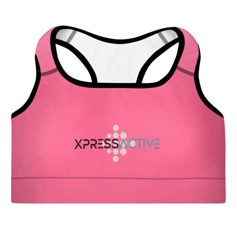 XPRESSACTIVE Pink All-Over Print Padded Sports Bra product image (3)
