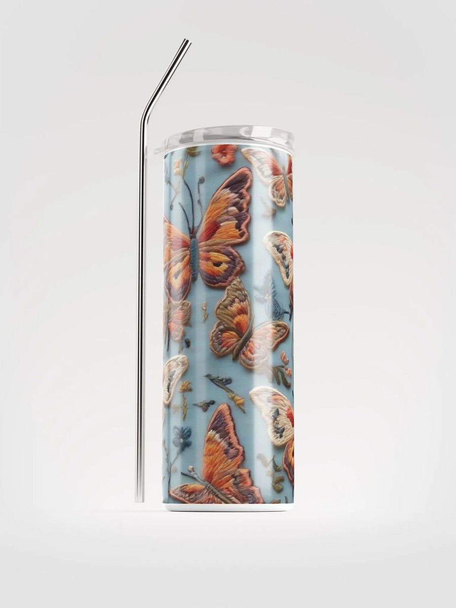 Elevate Every Sip with our Romantic Butterfly Embroidered Steel Tumbler! 🦋 product image (1)