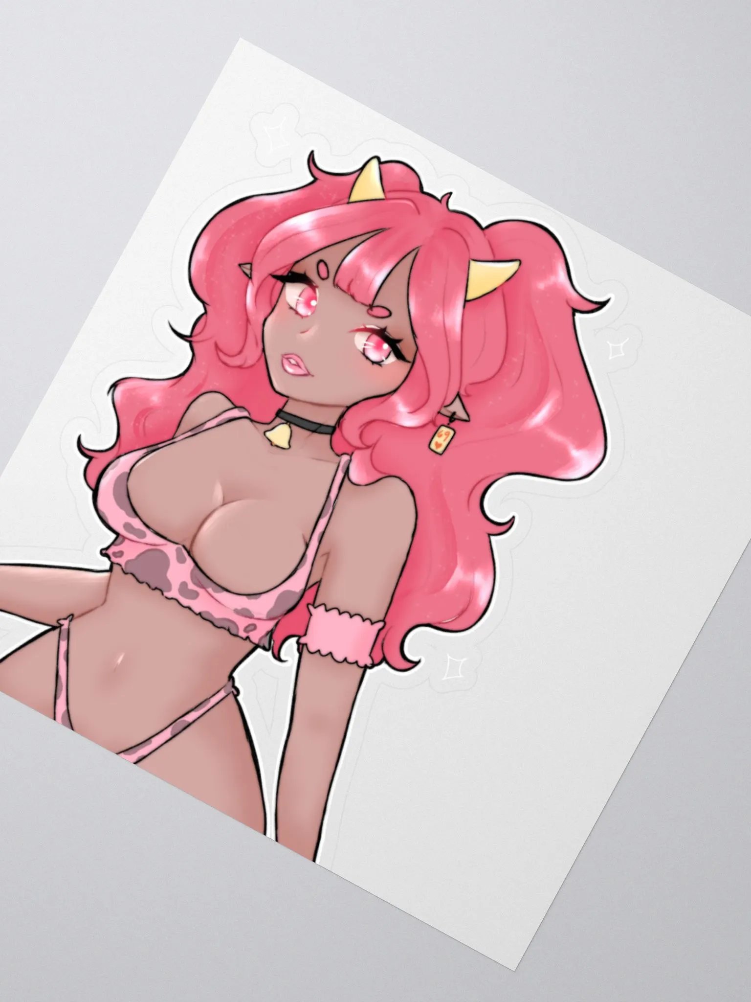 strawberry cow sticker product image (6)