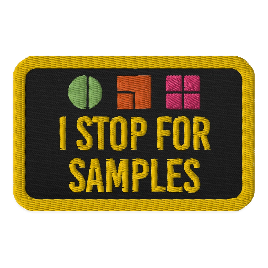 I Stop For Samples Patch | Full Color product image (1)