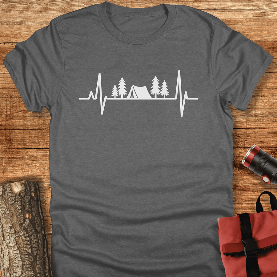 Camping heartbeat, Unisex t-shirt product image (4)