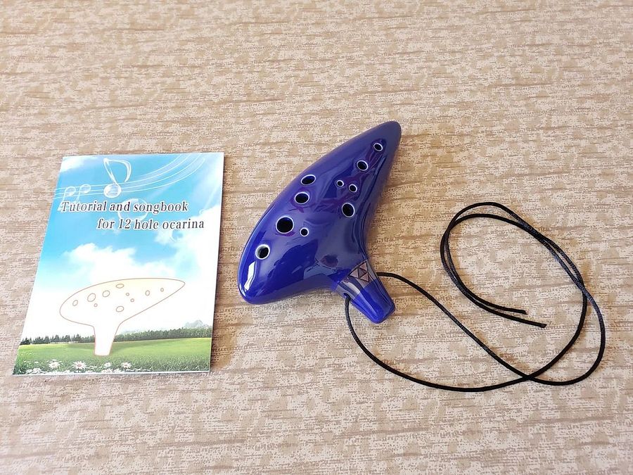 Blue Zelda Ocarina of Time Ceramic Alto C 12 Hole Flute Music Instrument Link Nintendo Birthday Christmas Xmas Gift product image (7)