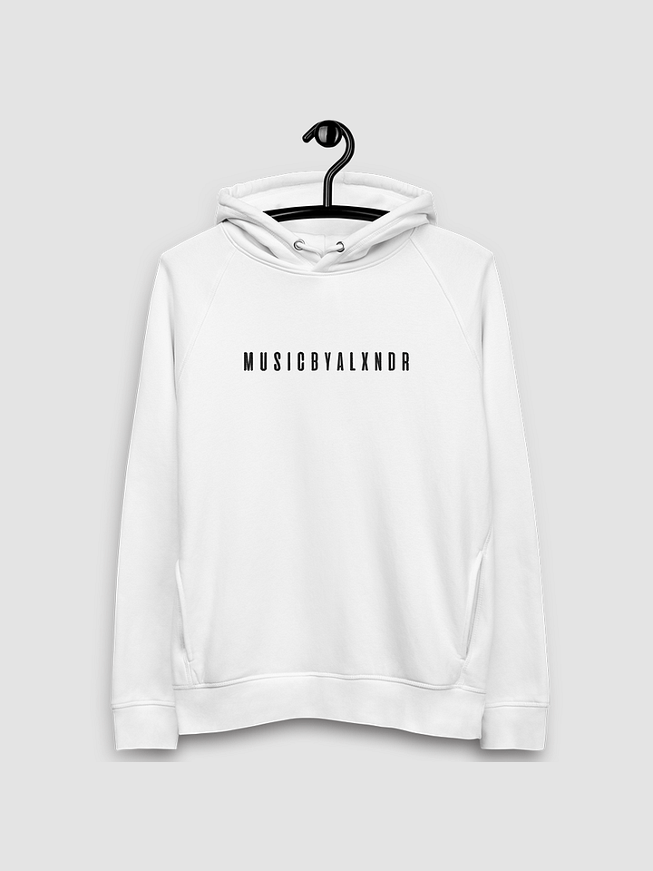 MusicByALXNDR Minimal Black Logo On White Stanley/Stella Eco Hoodie product image (2)