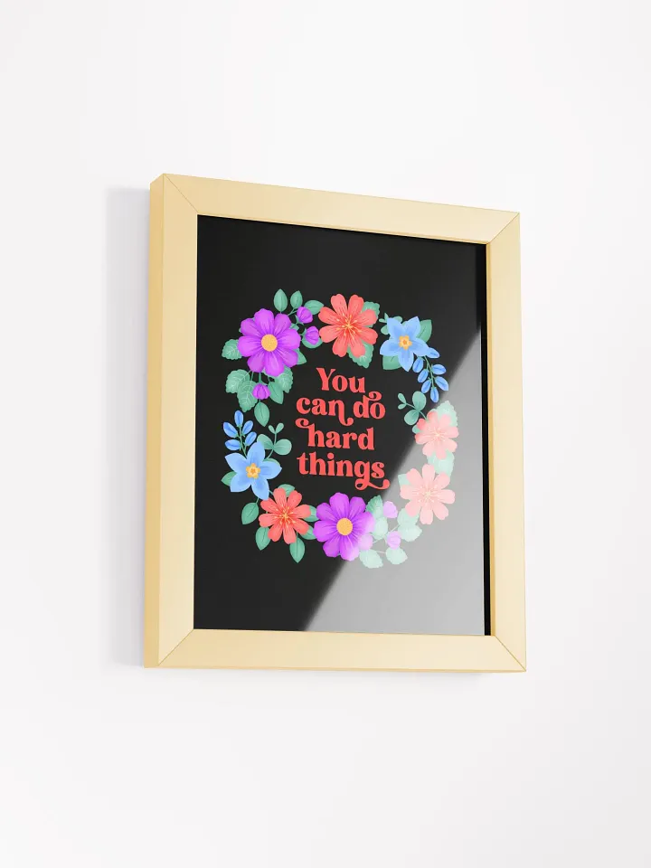 You can do hard things - Motivational Wall Art Black product image (2)