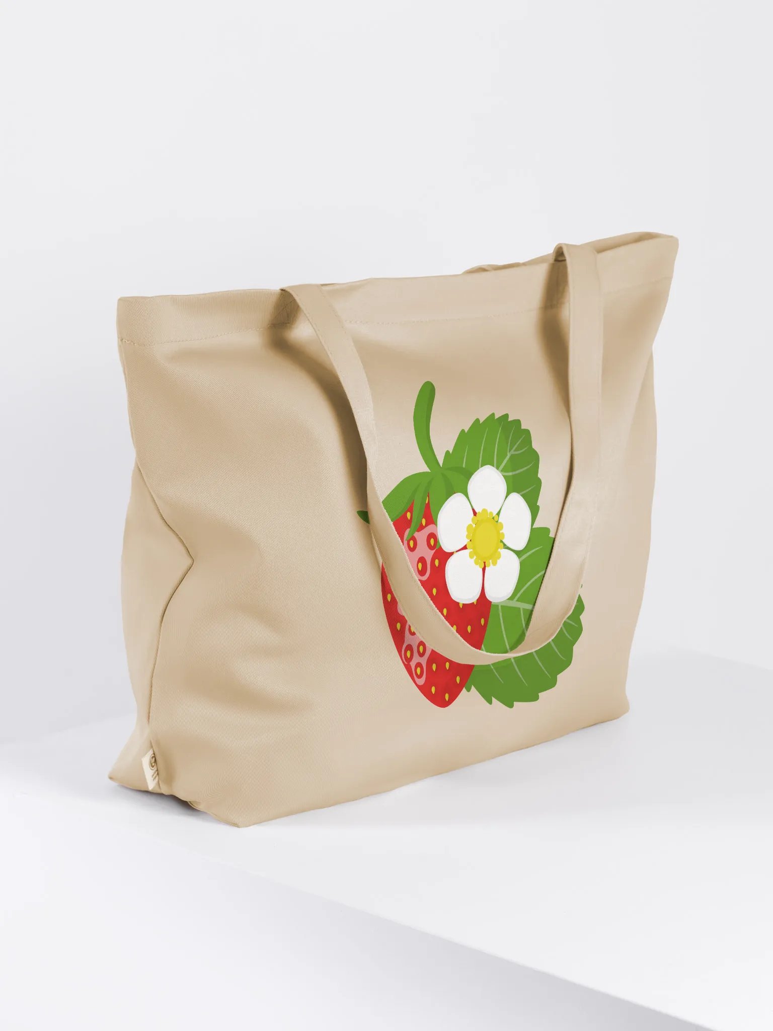 Organic Strawberry Delight Tote Bag eco-friendly product image (8)