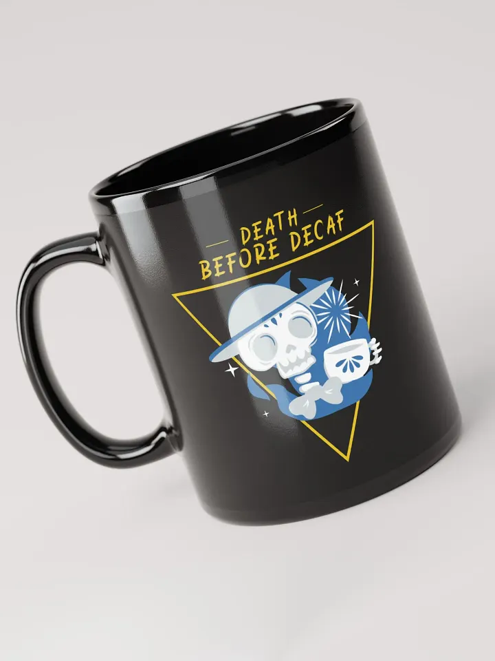 Death Before Decaf Skull Black Mug product image (1)