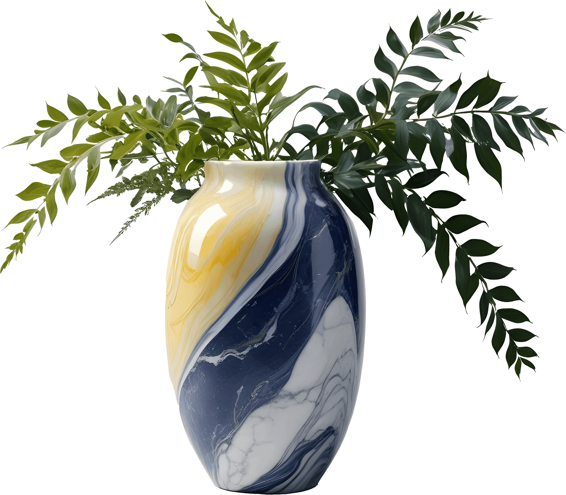 Golden Tides – Provence-Style Decorative Vase PNG product image (1)