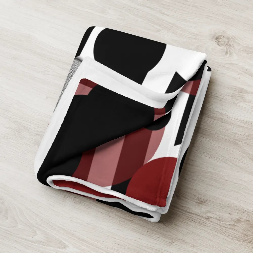Black White Stripes Red Dots Throw Blanket product image (18)