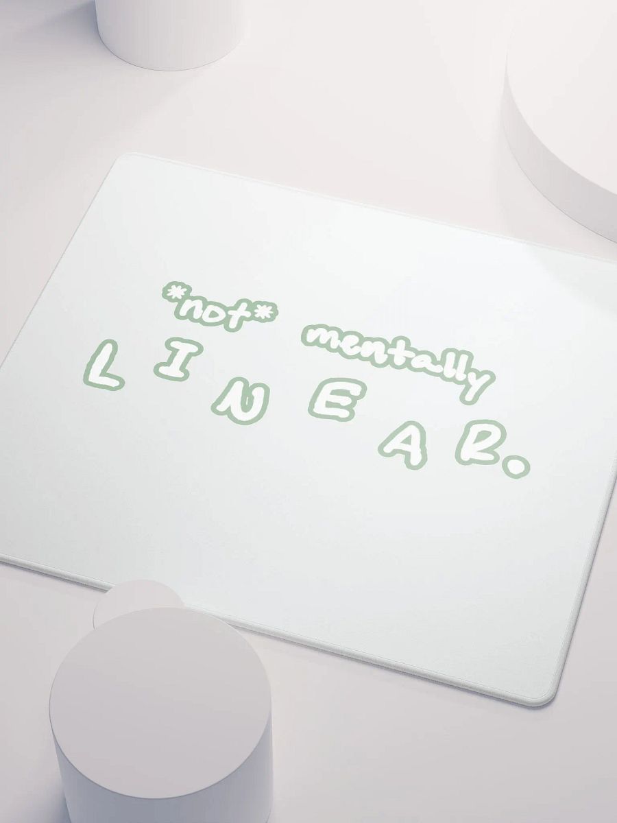 *not* mentally linear (lined design, #96B697) mouse pad product image (3)
