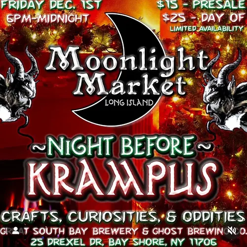 Its almost time! Friday December 1st from 6pm til Midnight! 

Moonlight Market is back to bring you some Holiday Fear!! Over ...