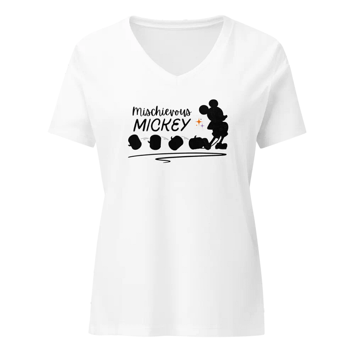 Mischievous Mickey Fall Women's V Neck Tee product image (1)