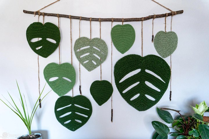 Monstera Wall Hanging Crochet Pattern product image (2)