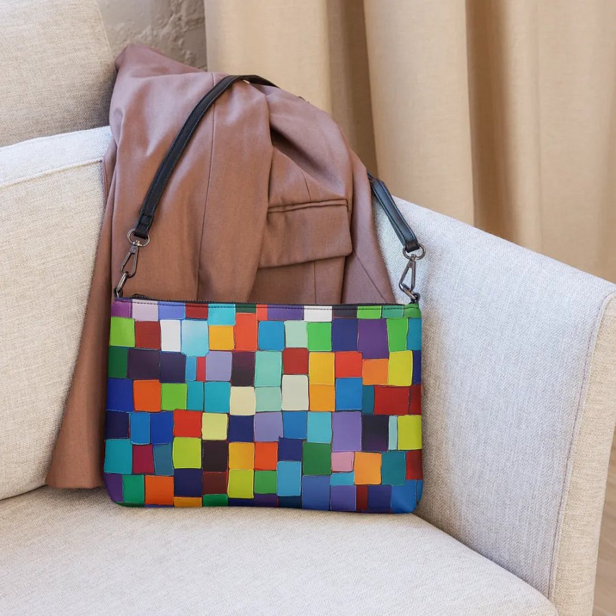 Chroma Grid Crossbody: Colorful Mosaic Bag product image (6)