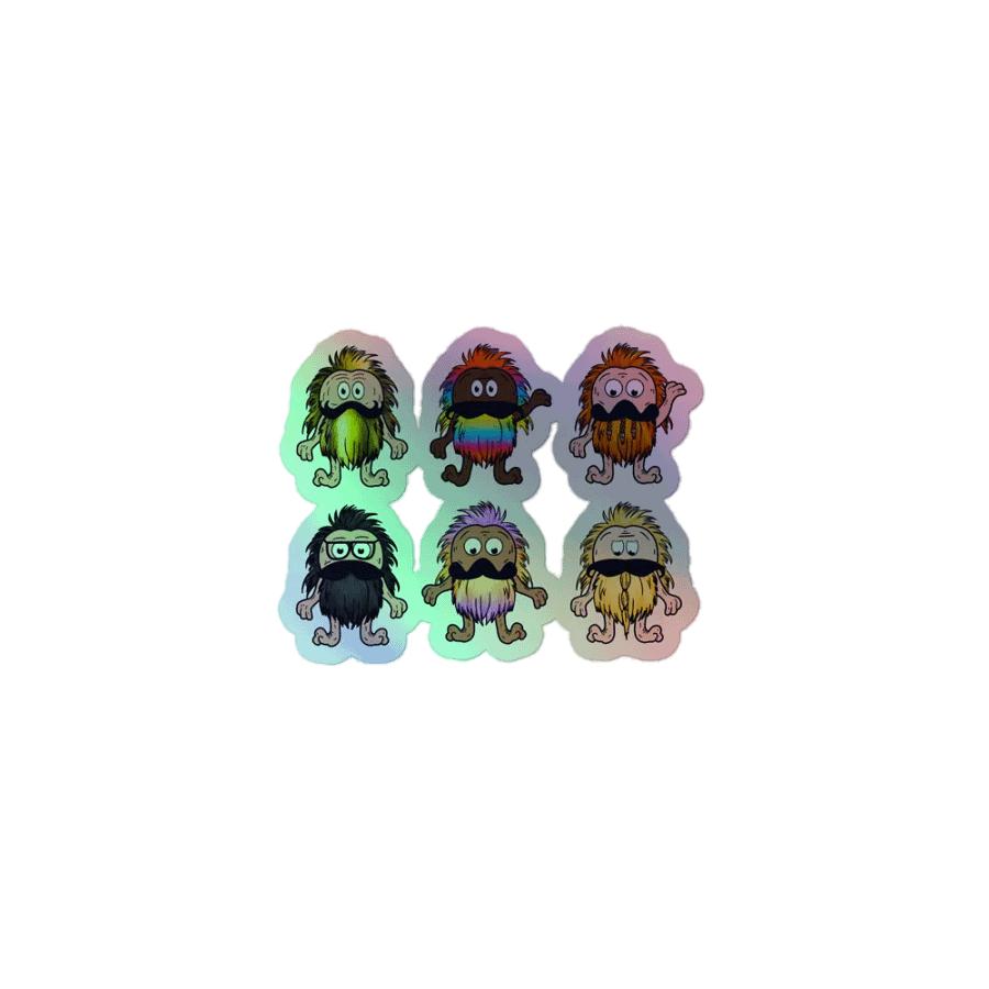 Holo Beardlings Stickers product image (1)