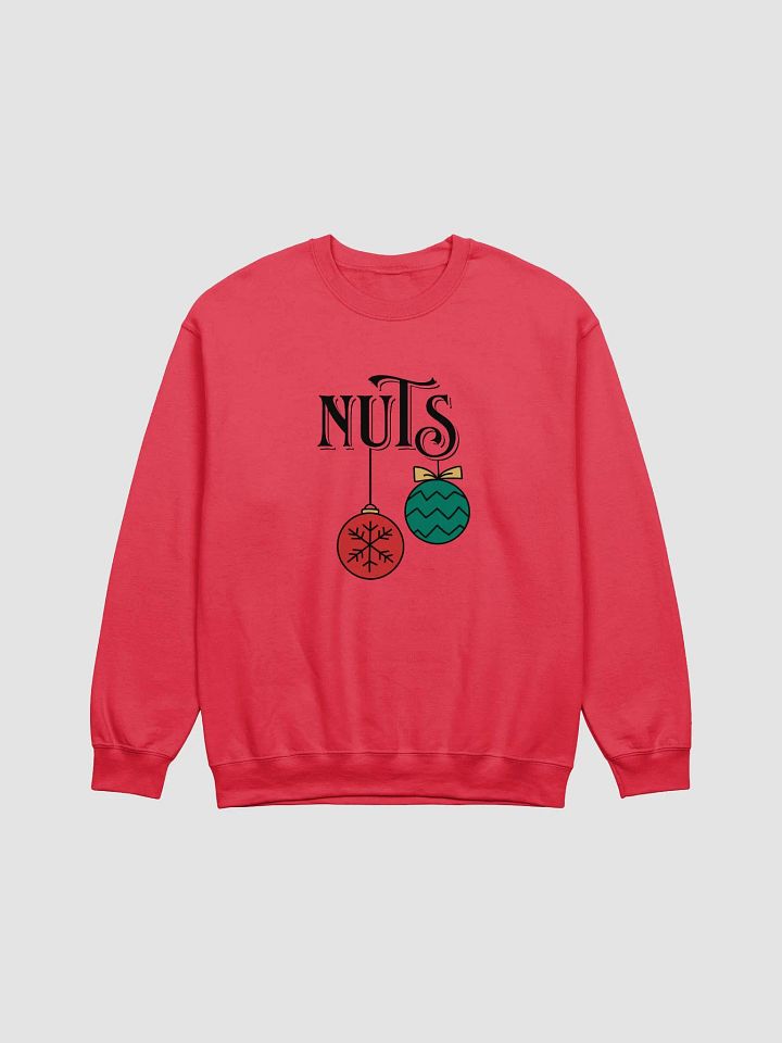 Funny Nuts Christmas Front Print Unisex Crewneck Sweatshirt product image (1)