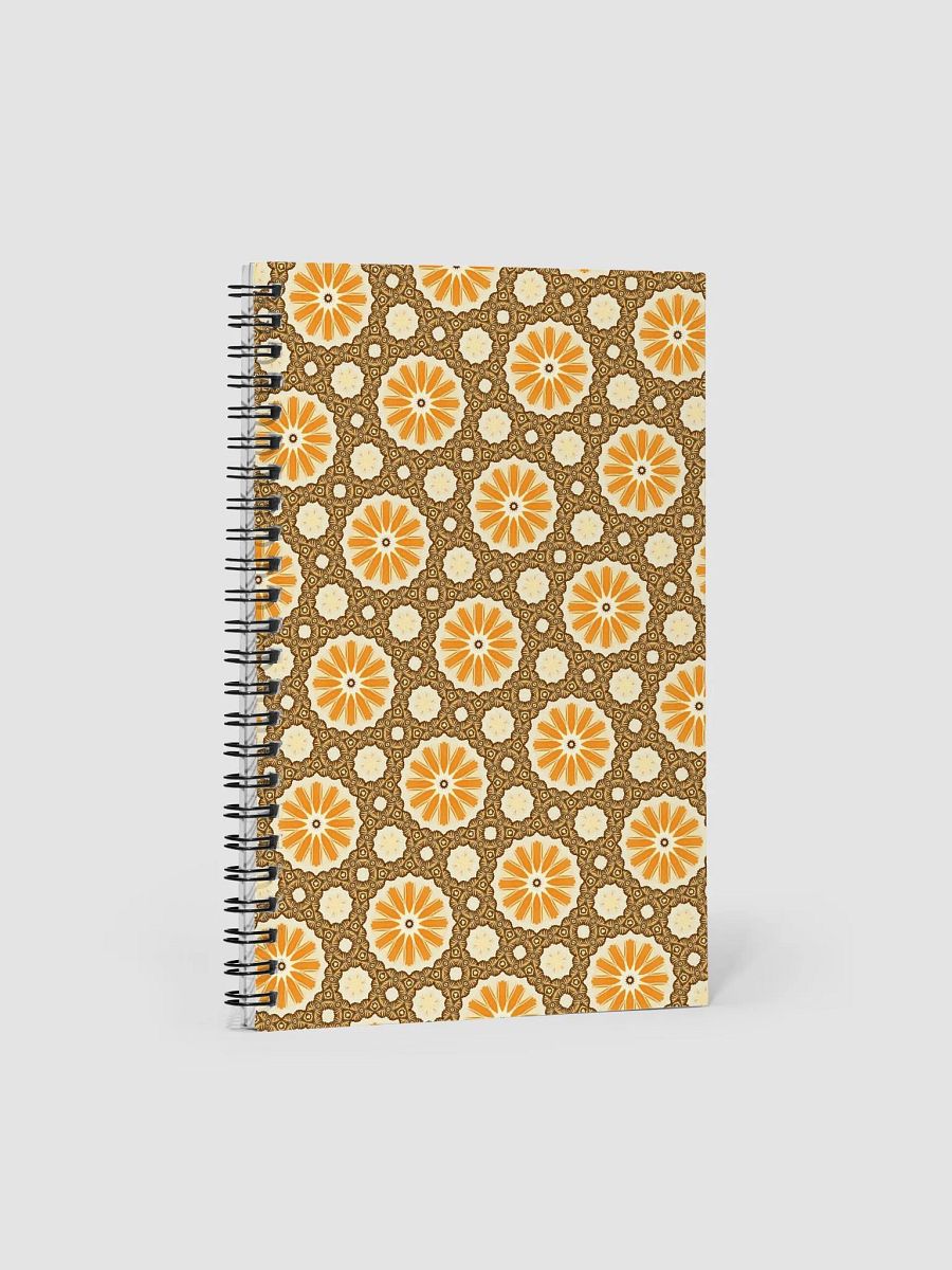 Retro Orange Brown Floral Spiral Notebook product image (1)