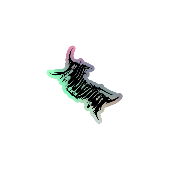 Melted Logo Sticker - Black Holo product image (1)