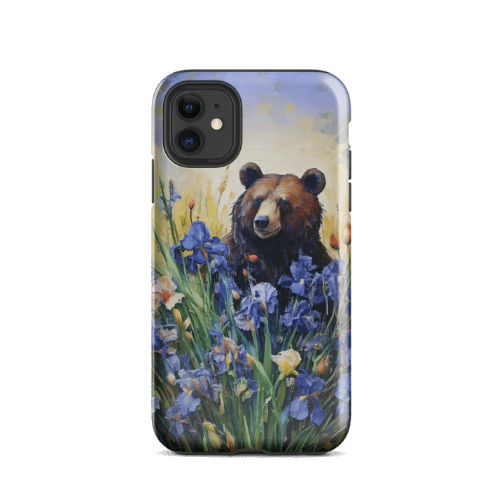 Bear with Irises Tough Case for iPhone product image (24)