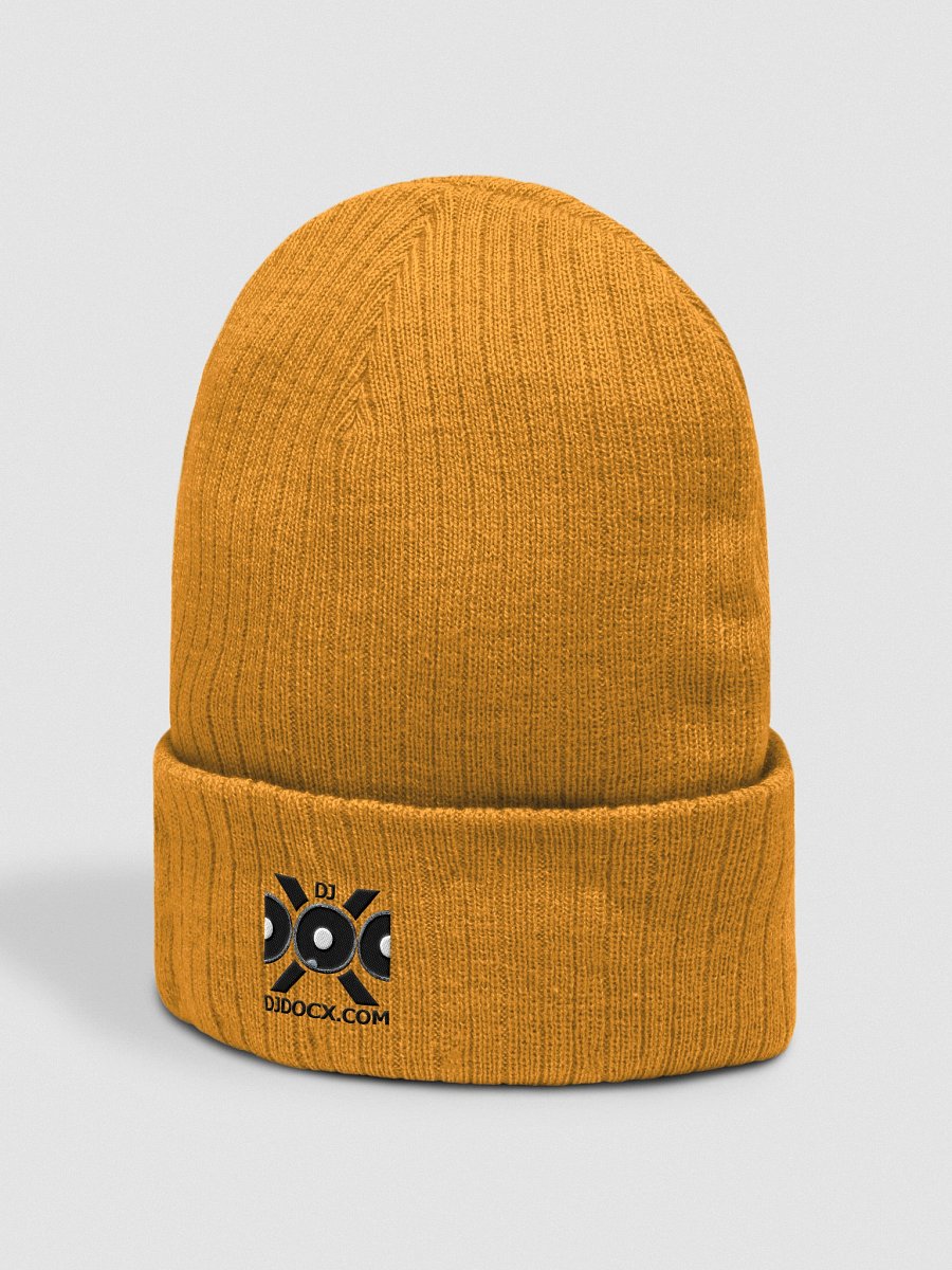 DJDocX Organic Ribbed Beanie - Black Logo product image (5)