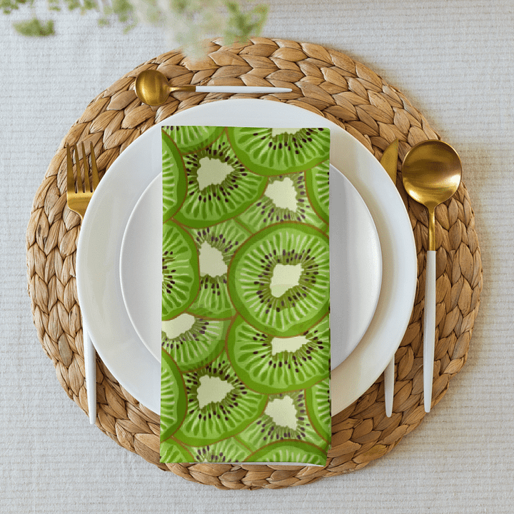 Kiwi Fruit Cloth Napkin Set (4-Pack) | Reusable Cloth Napkins for Tropical Table Decor product image (1)