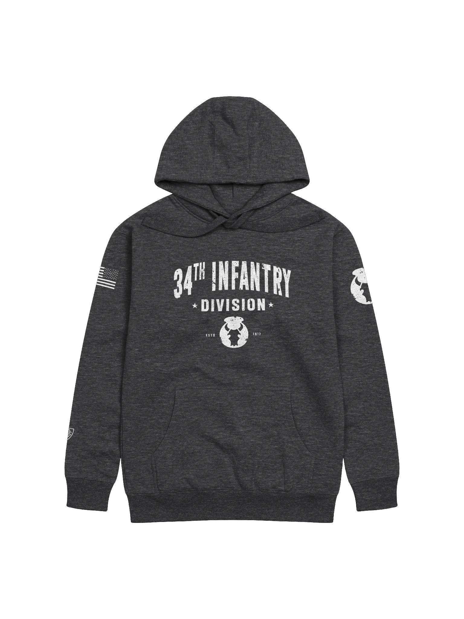 34th Infantry Division - Red Bull " Distressed" Hoodie product image (4)