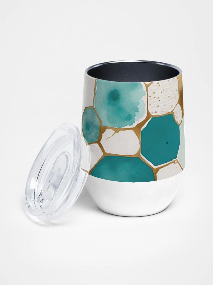 Elegant Watercolor Honeycomb Wine Tumbler product image (2)