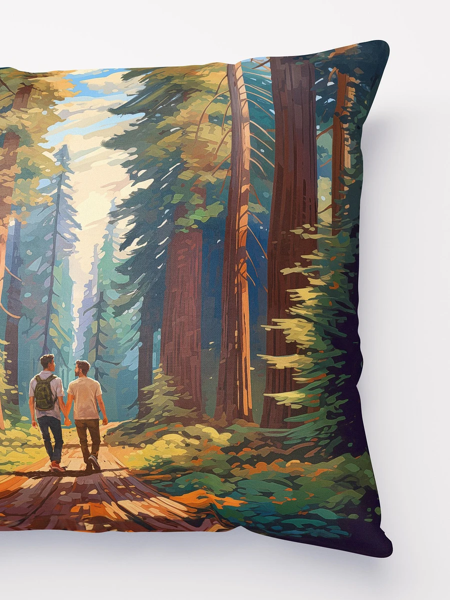 Seeing The Redwoods Together - Gay Couple Throw Pillow product image (3)
