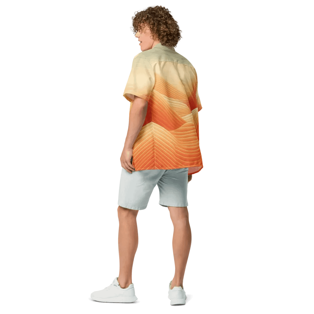 Men's Full-Print Orange Hawaiian Shirt product image (6)