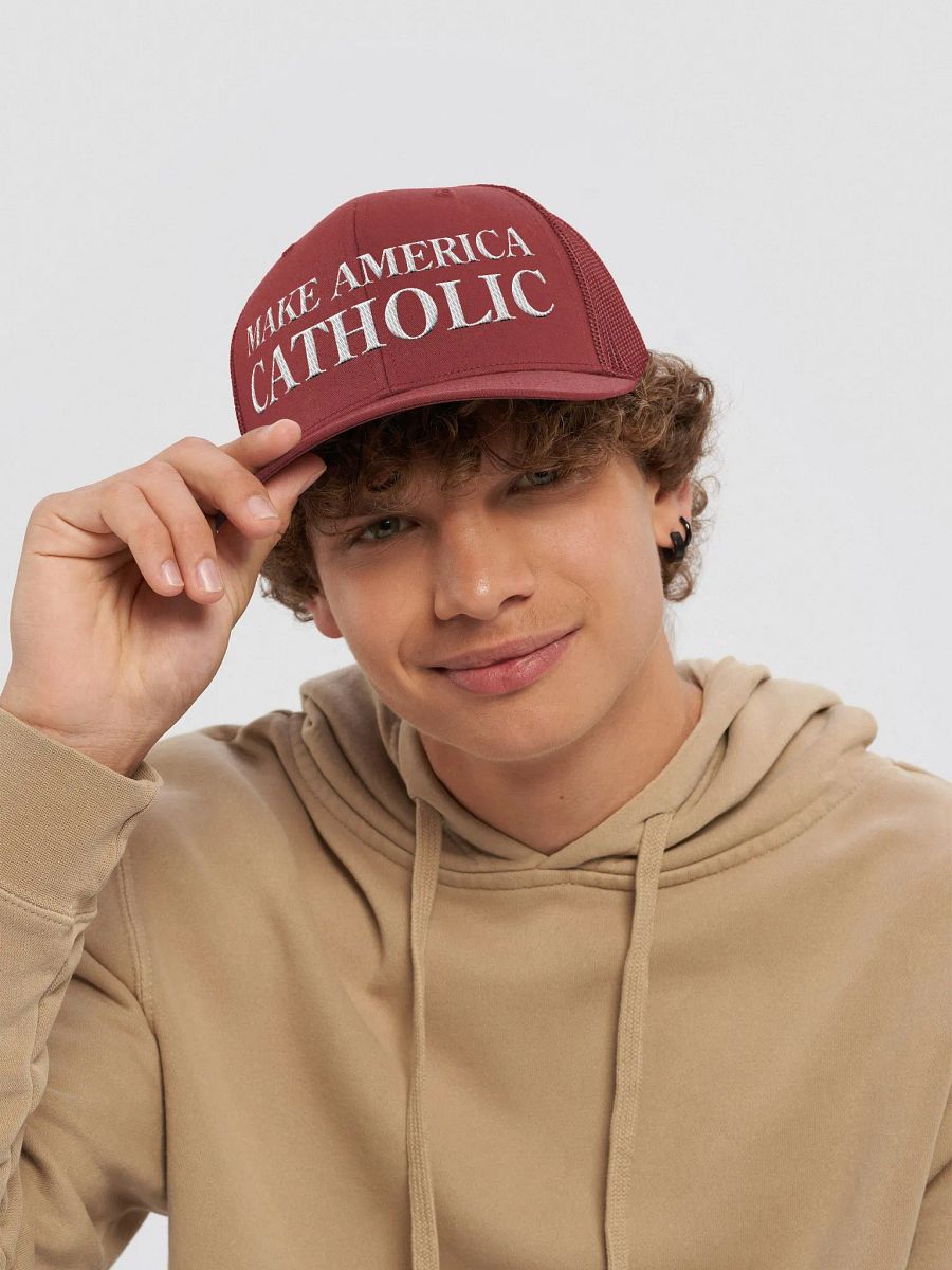 Make America Catholic Embroidered Trucker Cap product image (6)