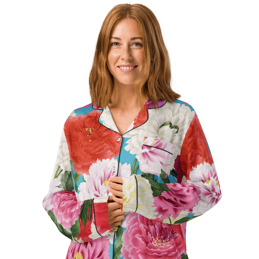 Women's Silky Peony Dreams Button-Down Pajama Top product image (4)