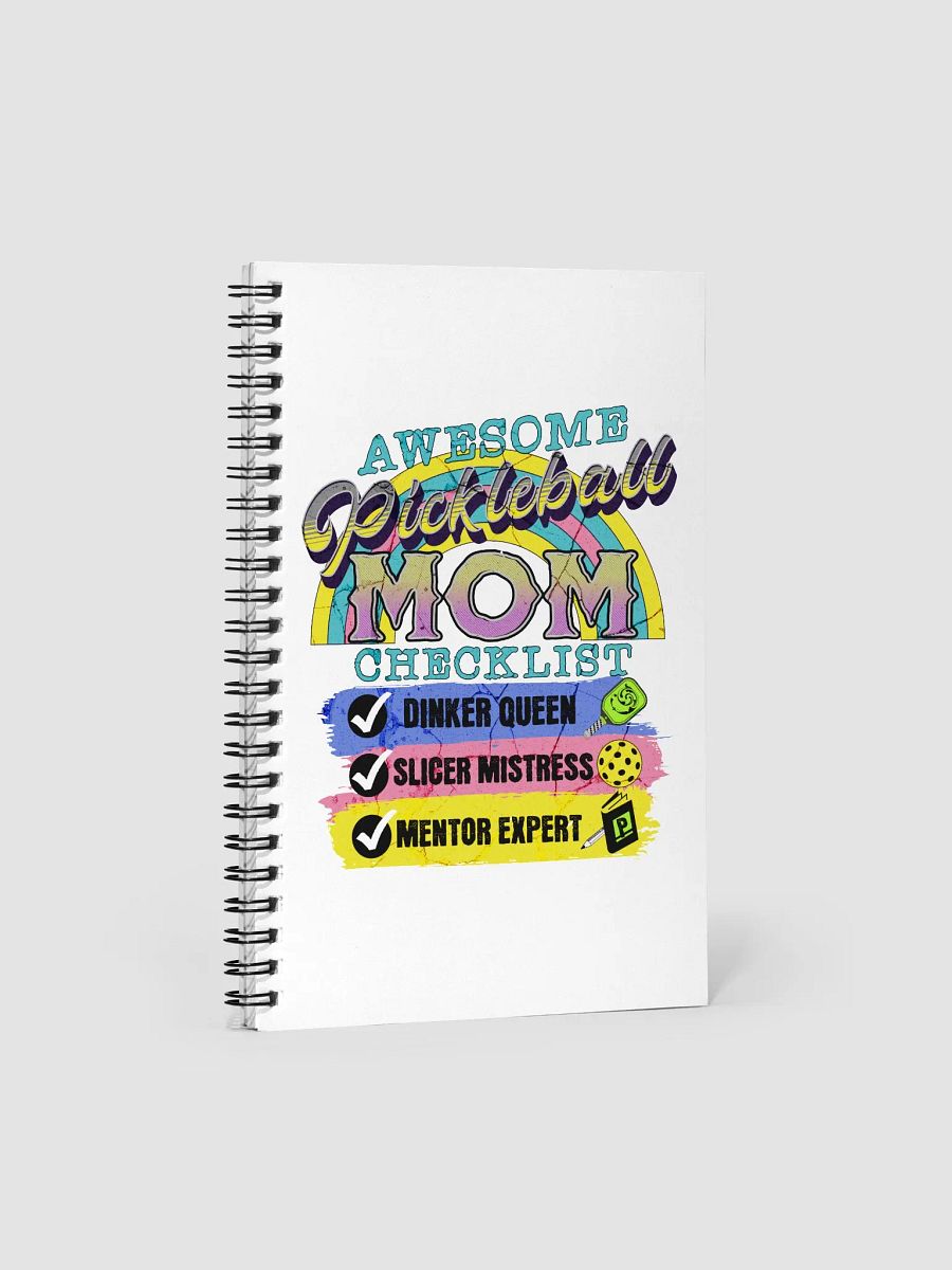 Mom Checklist Pickleball Rainbow Notebook product image (1)