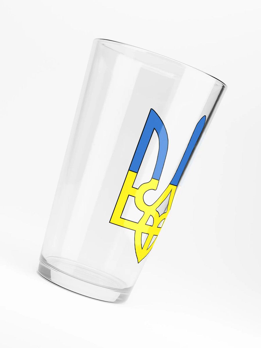 Ukraine - Tryzub - Blue & Yellow - Shaker Pint Glass product image (6)