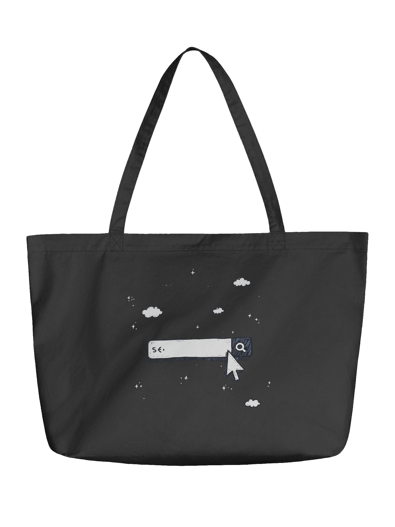 Starry Night Search Bar Design Cotton Tote product image (2)