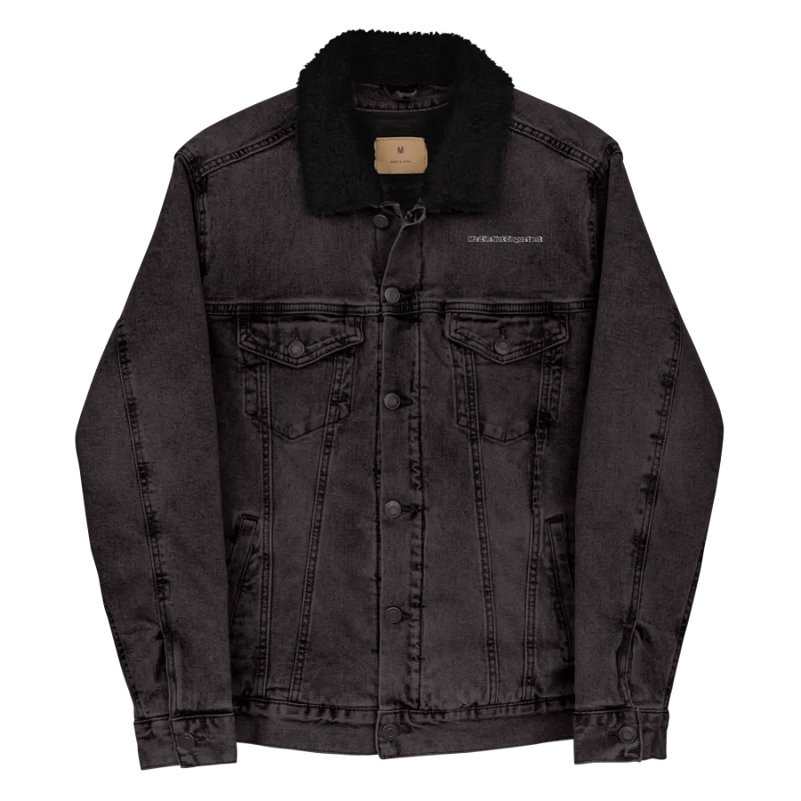 Unisex Sherpa Denim Jacket - Embroidered - Mr I'm Not Important product image (13)