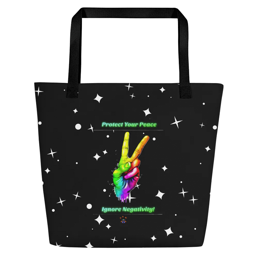 Black Protect Your Peace Tote Bag with Pocket product image (2)