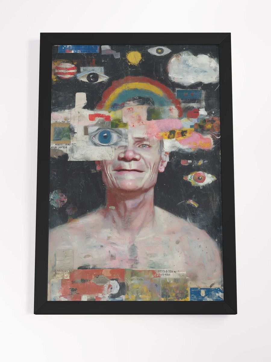 Music Icon Flea Vibrant Ayous Wood Framed Matte Poster product image (7)