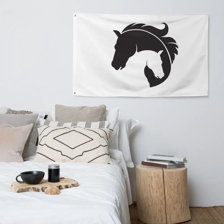 Mystical Equine YinYang Emblem Flag product image (4)