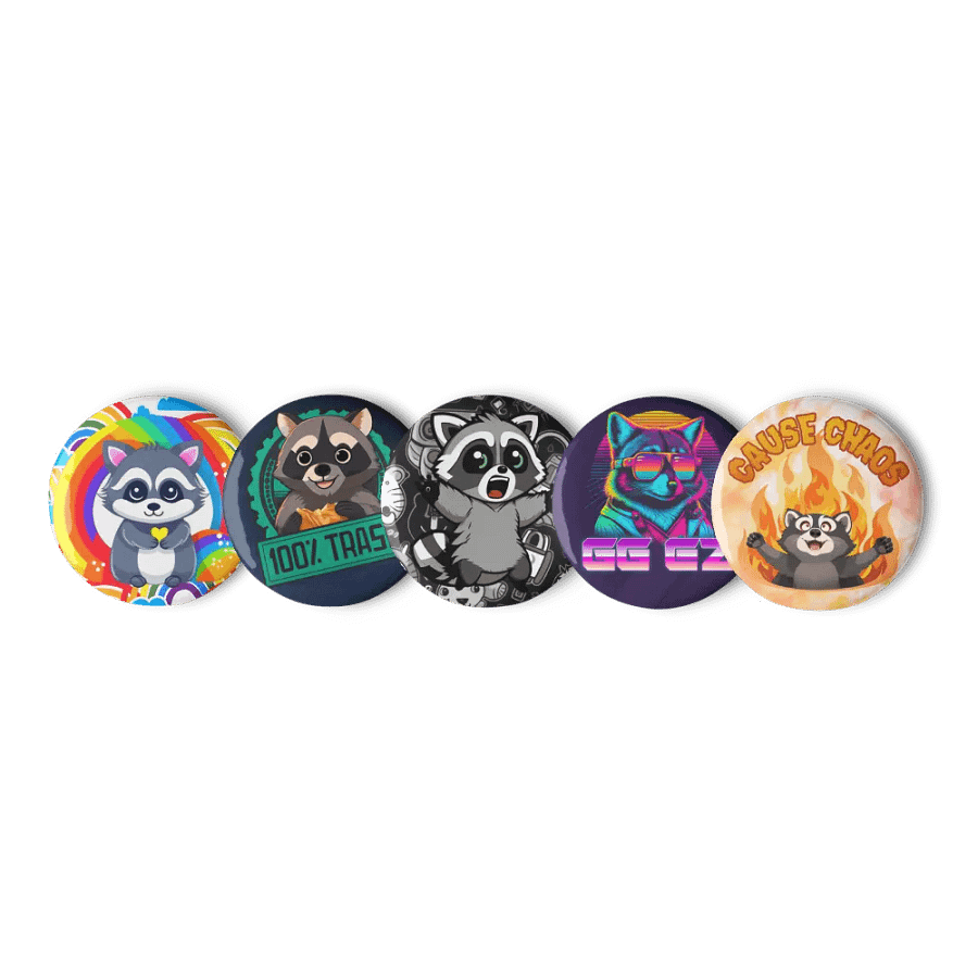 Raccoon Pin Set product image (2)