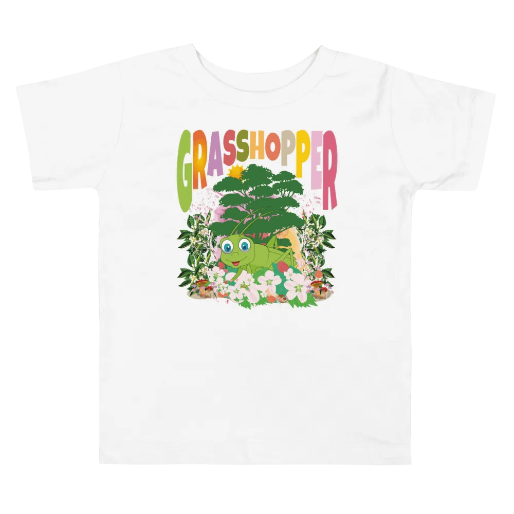 Grasshopper Colorful Funny Cute Bella + Canvas Toddler T-Shirt – Funny Shirt for Kids product image (5)