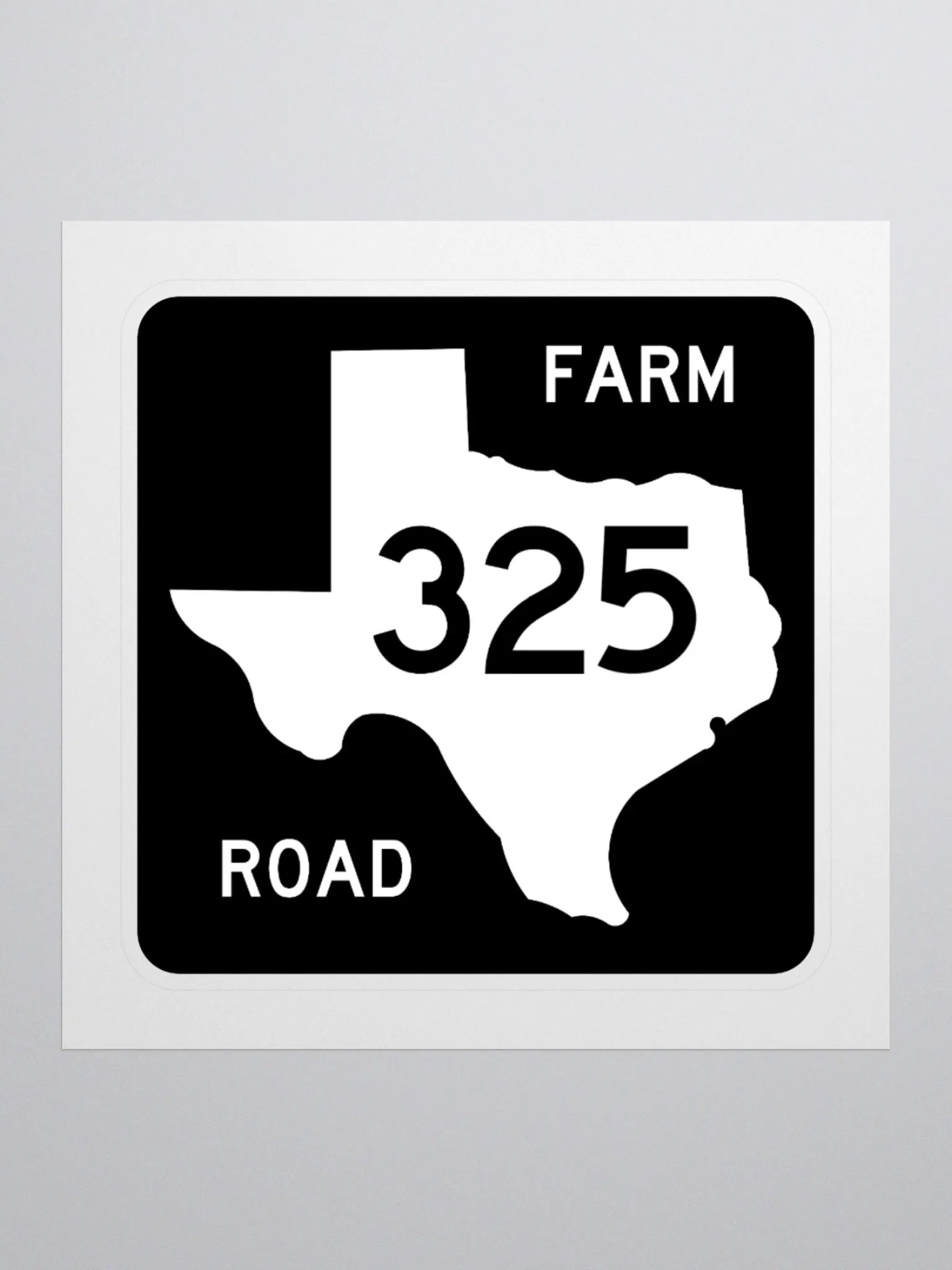 Texas Farm Road Sign FM 325 Sticker product image (1)