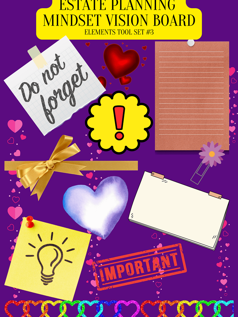 SMART MOMS ESTATE PLANNING MINDSET VISION BOARD KIT 2024-2025 product image (7)