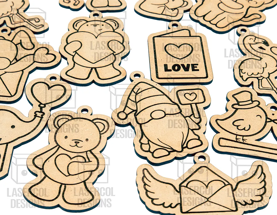 Valentine's Day Cutouts / Tags - Laser Cut Files product image (8)