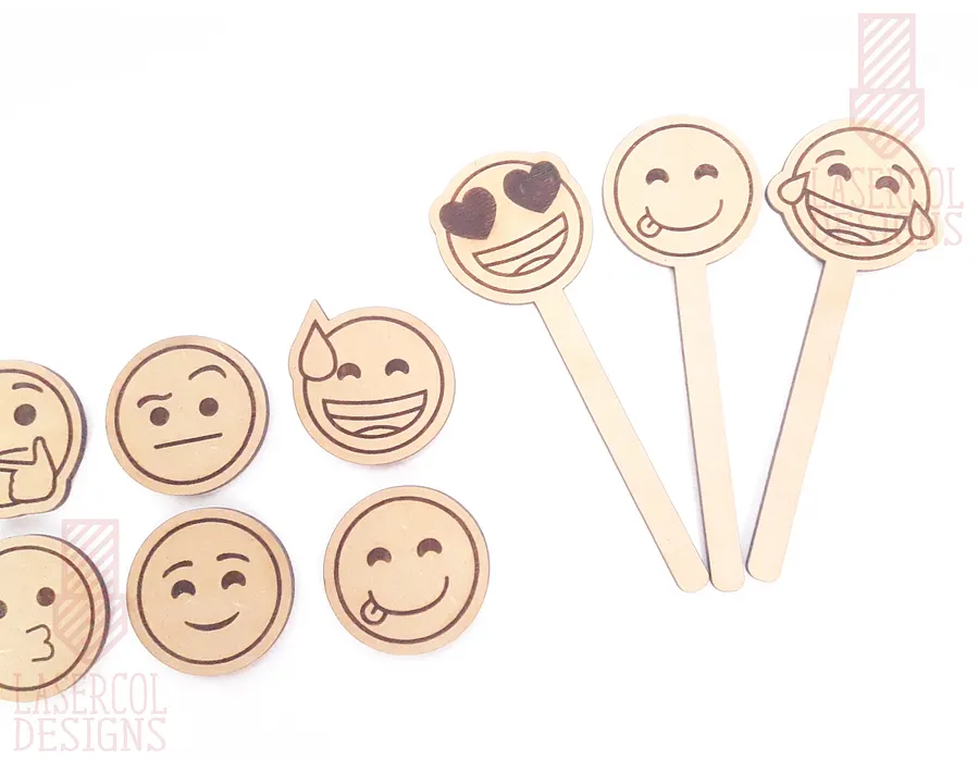 Emojis Set 1 - Laser Cut Files product image (9)