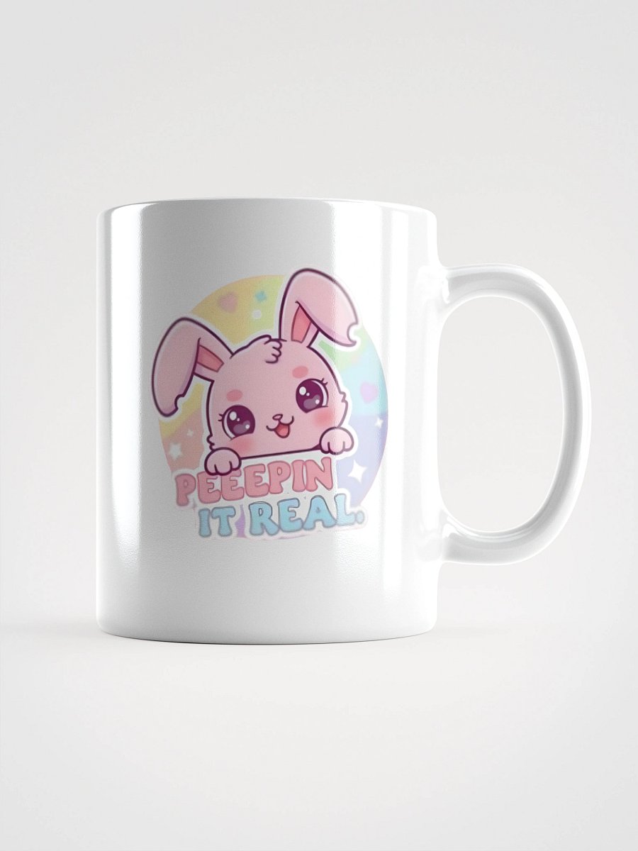 White Glossy Mug Peepin product image (1)