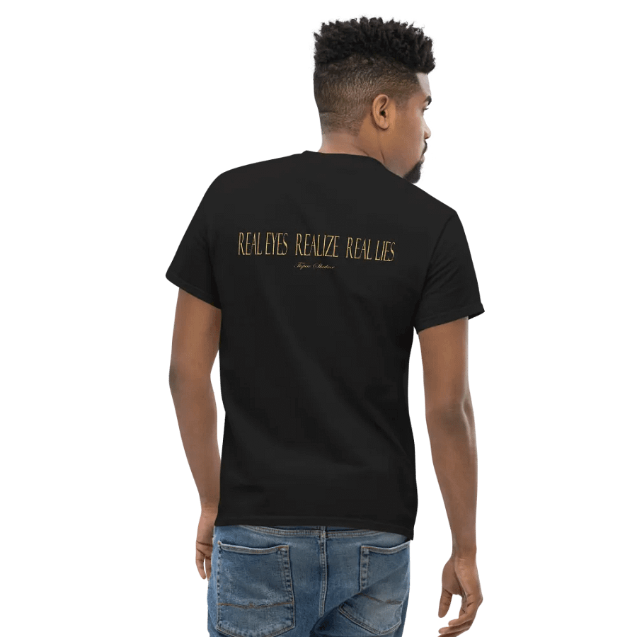 Real Eyes Realize Real Lies w/Cross - EMBROIDERED - Tupac - Gildan Heavyweight T-Shirt product image (5)